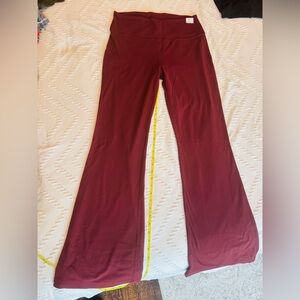Lululemon groove super-high-rise flare pant nulu red merlot